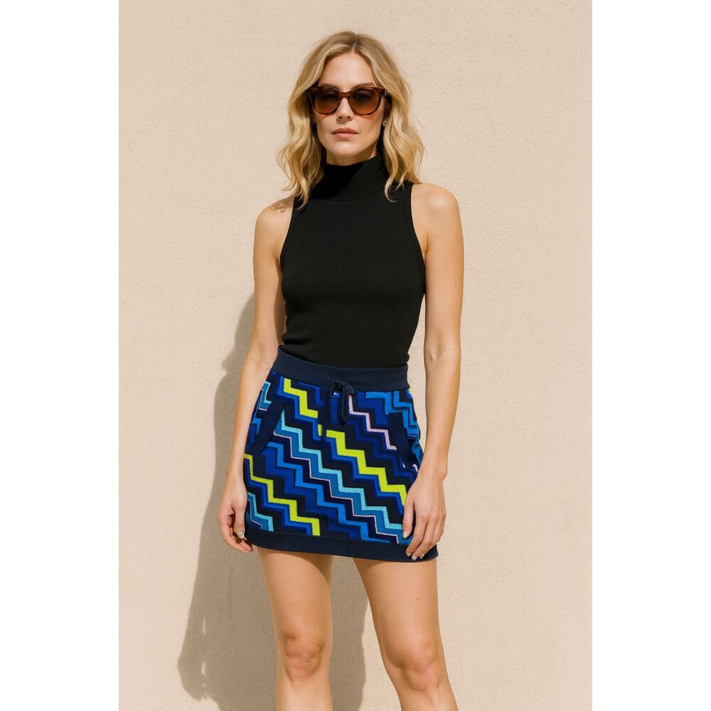 MISSONI Target Chevron Knit Mini Skirt  Women's Size Large